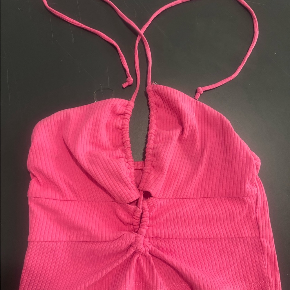 Wild Fable Ribbed Pink Going Out Top